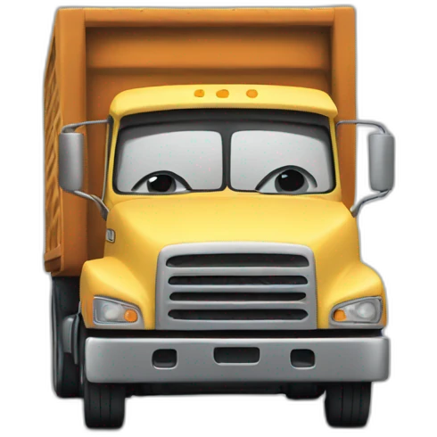 a truck honking loudly emoji