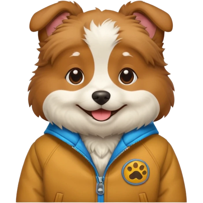 Perro con chaqueta emoji