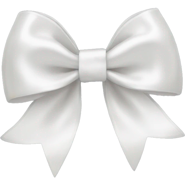 white satin bow emoji