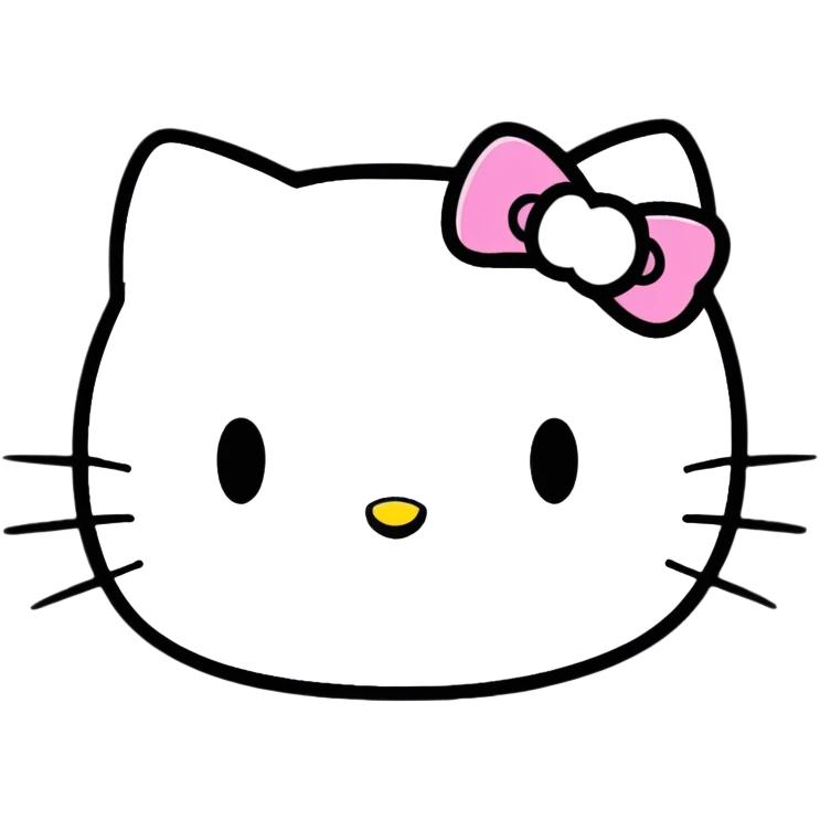 Hello Kitty head emoji