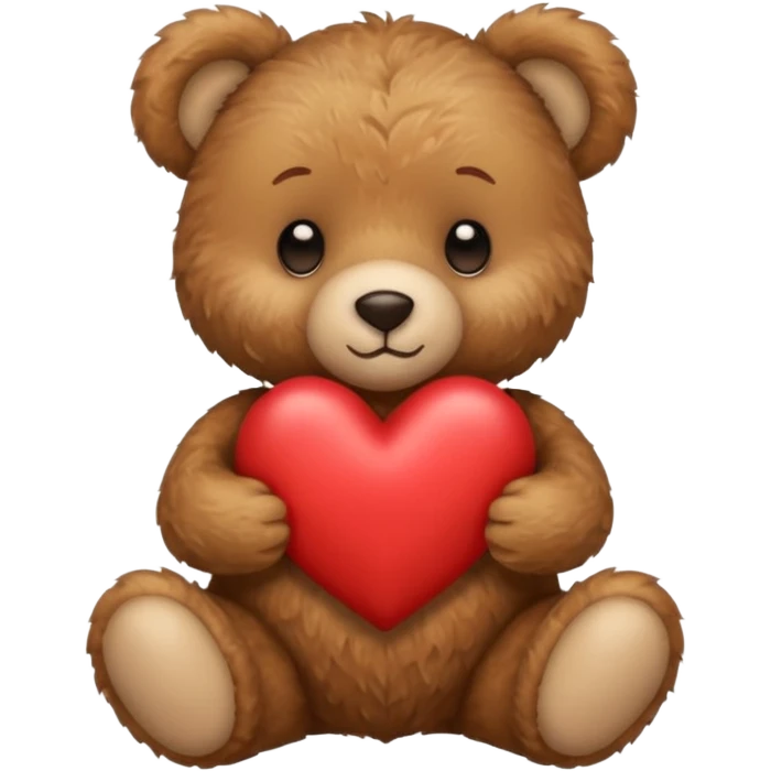 Teddy bear with a heart in her arms and write Didou in it emoji