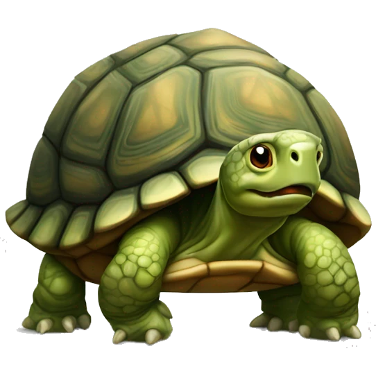 Angry tortoise , the shell is a mushroom emoji