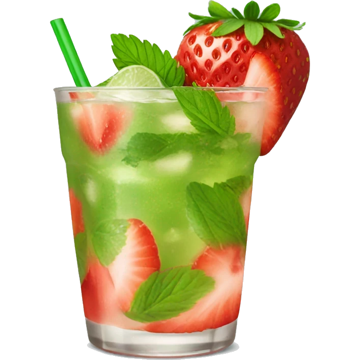 Strawberry mojito  emoji