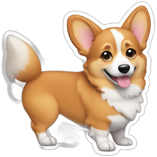 corgi showing his butt emoji