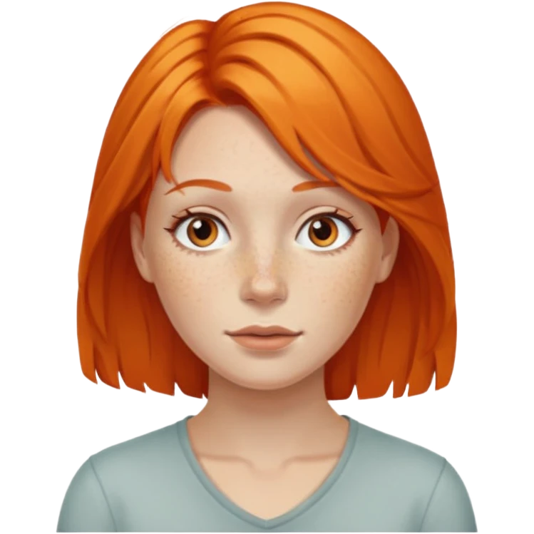 Orange hair woman emoji