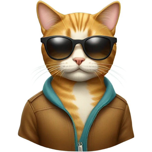 Cat with sunglasses emoji