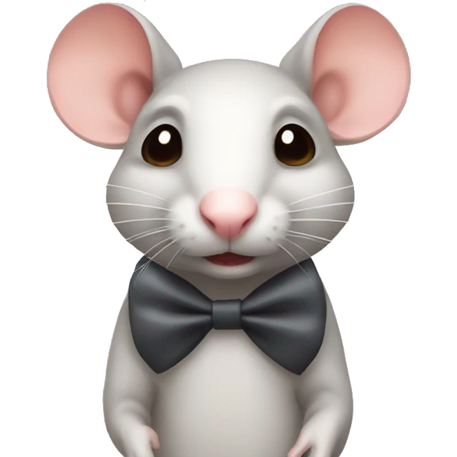 rat with a bow  emoji