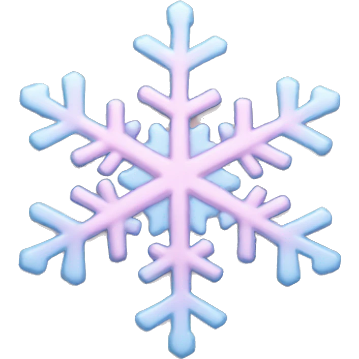 pastel pink snowflake  emoji