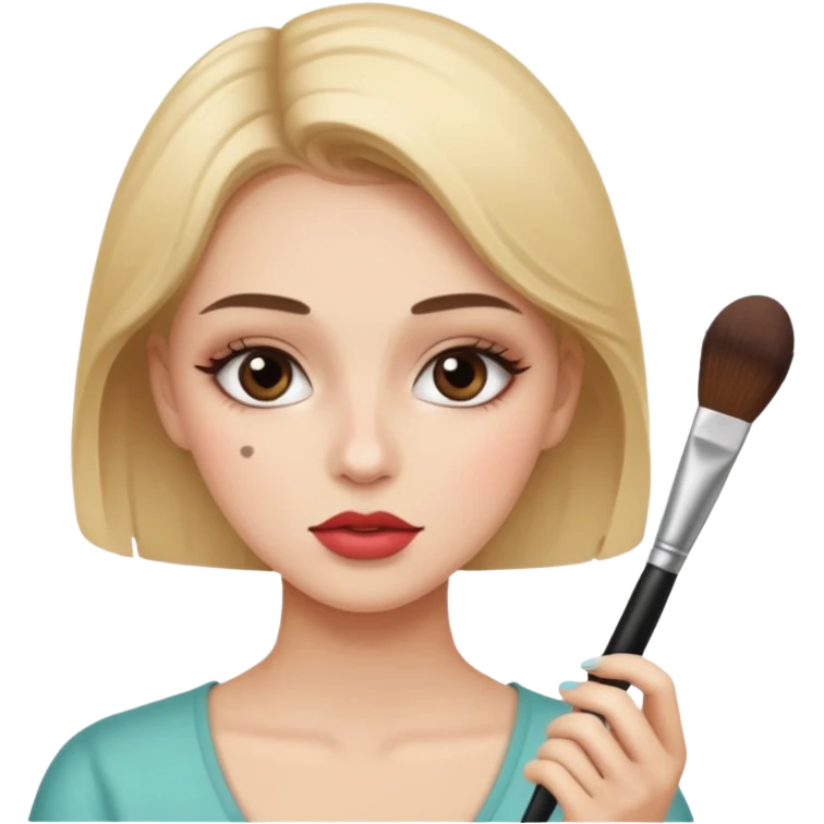 girl applying makeup emoji