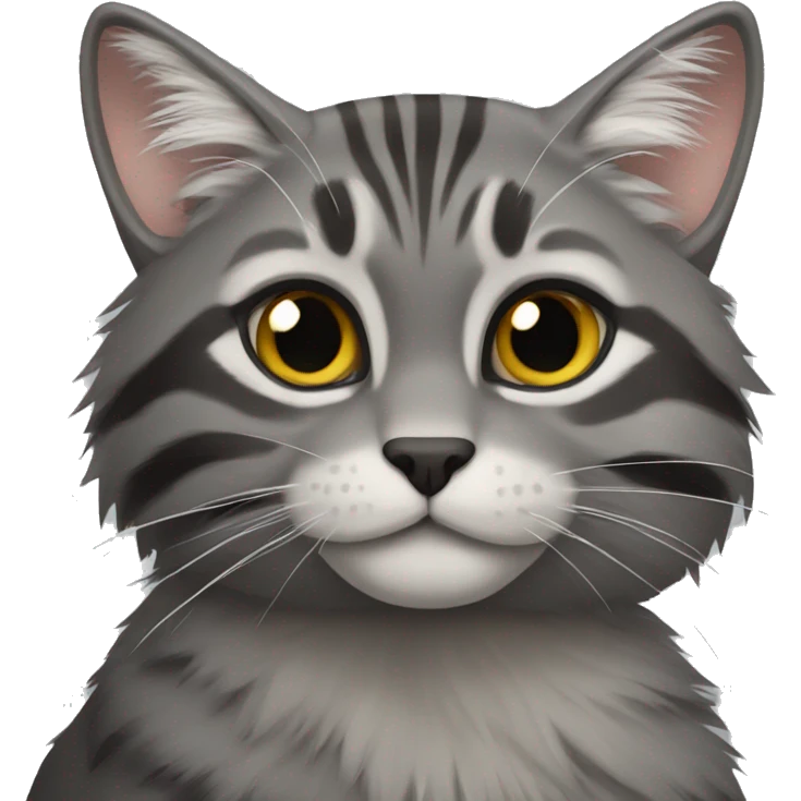 Grey coon cat emoji