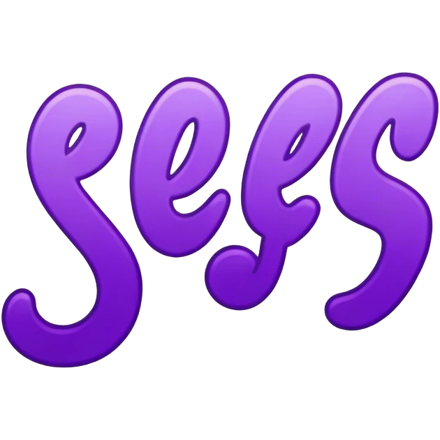 The word "Yes" in purple  emoji