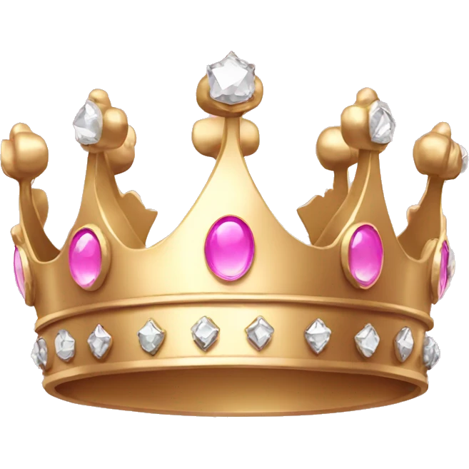 Pink gold crown  emoji