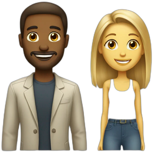 Date white man & girl emoji
