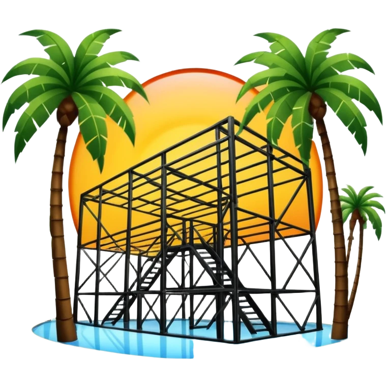 Steel, heat, and palm trees emoji