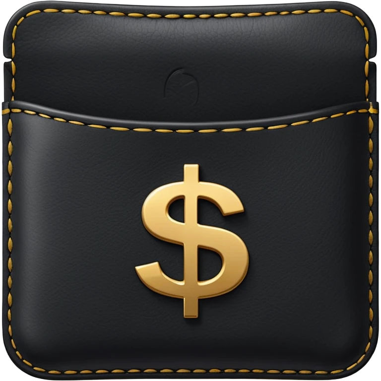 Cash pocket modern minimal with a dollar symbol on top emoji