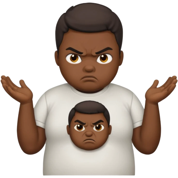blacky boy heyab fat and angry  emoji