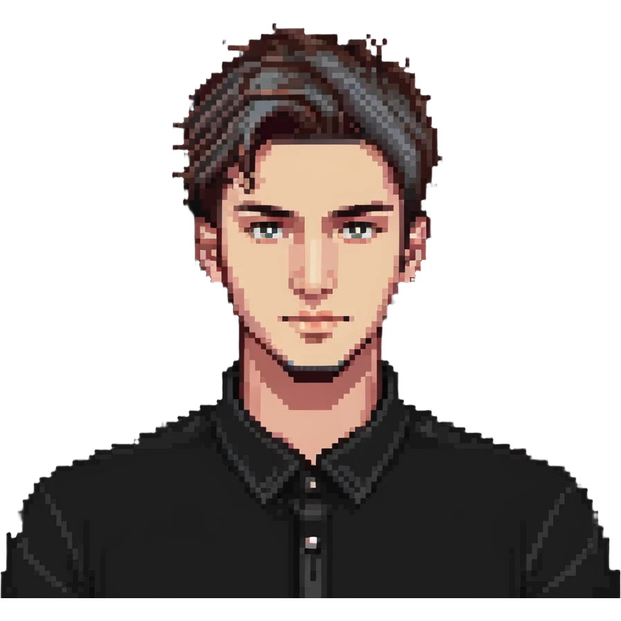 handsome guy with a stylish haircut emoji
