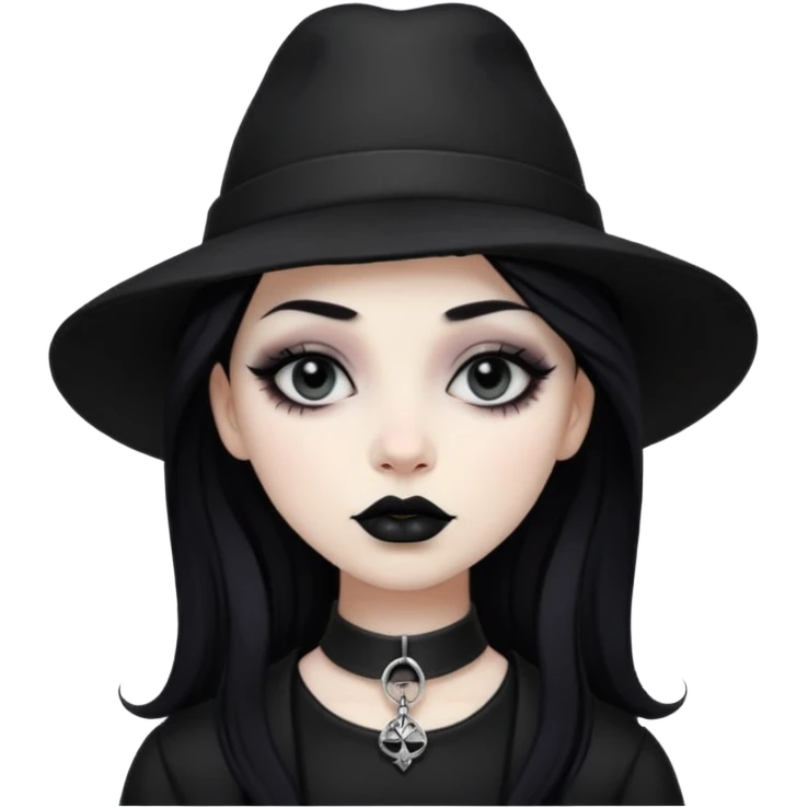 goth in hat emoji