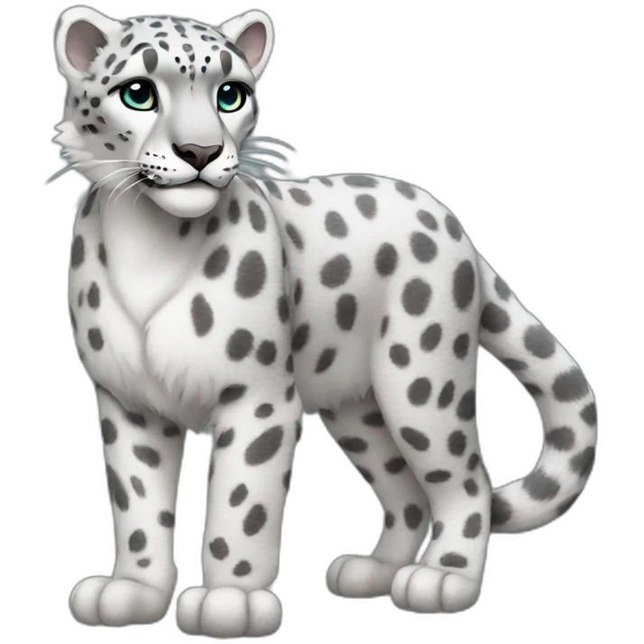 Snow Leopard Full Body emoji