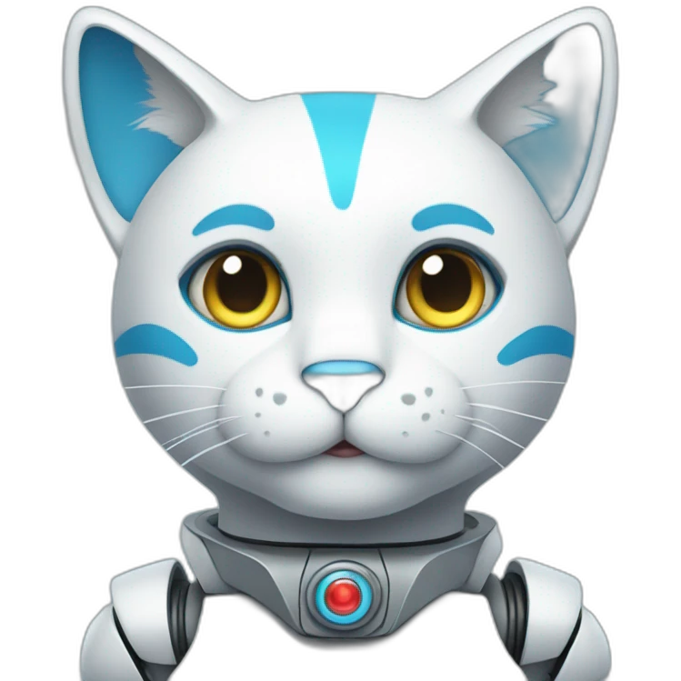 robot blue cat たぬき emoji