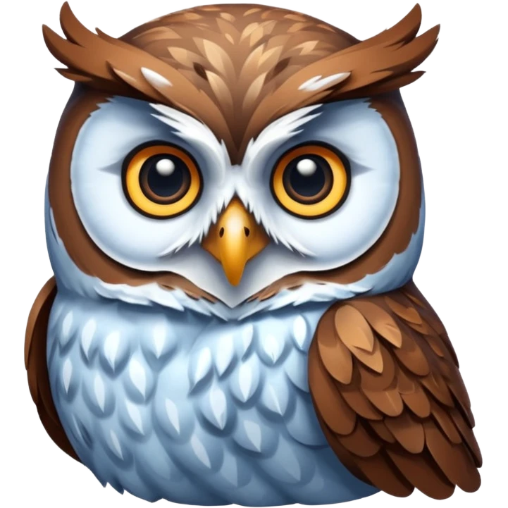 🦉 le mm hibou mais glacé  emoji