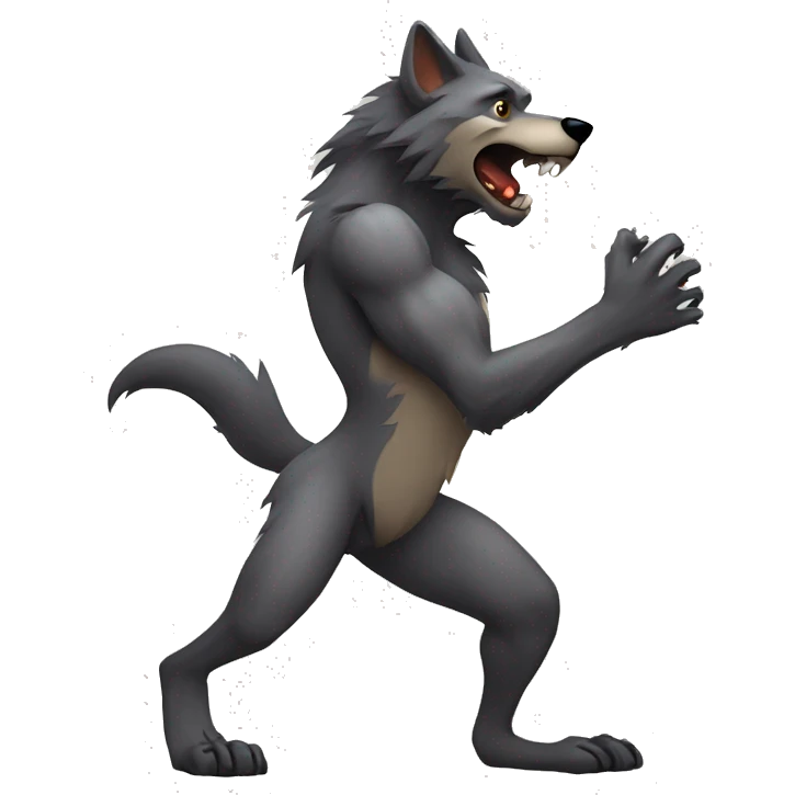 werewolf standing on hind legs  emoji