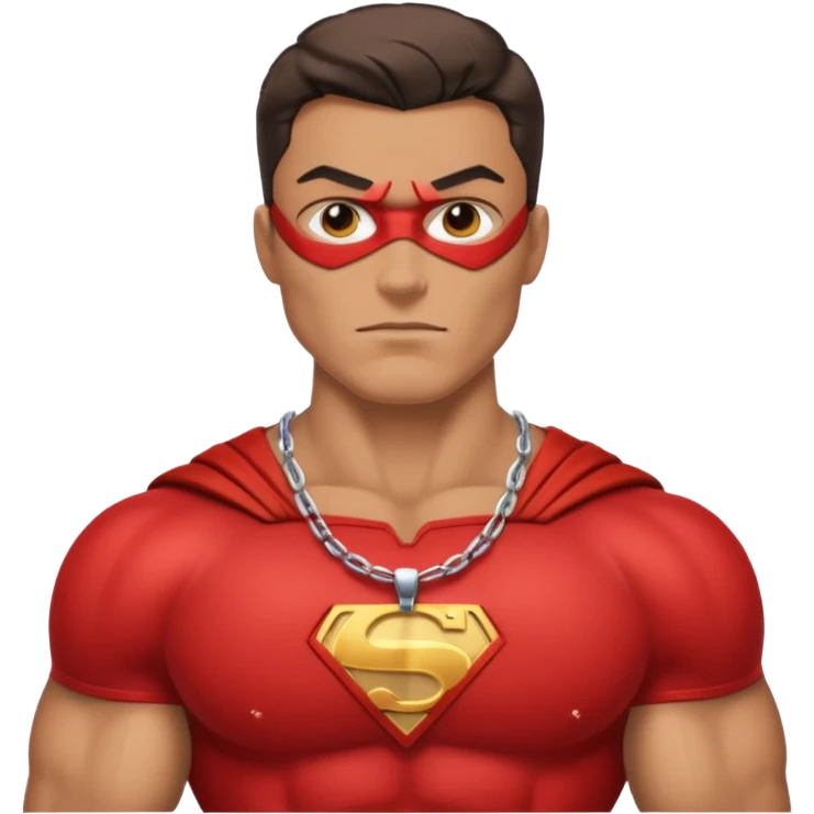 super hero with necklace emoji