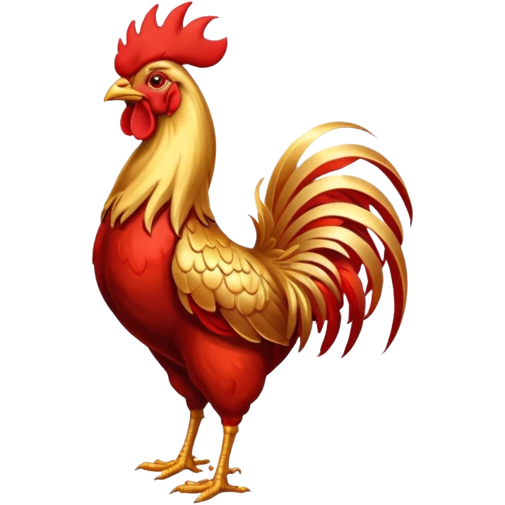 a simple and iconic rooster, suitable for an emoji emoji