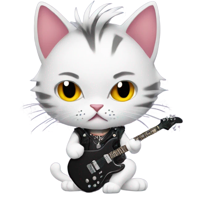 Punk rock cat  emoji