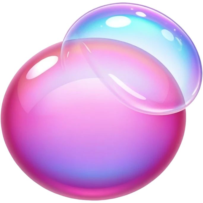 ultra realistic pink bubble emoji