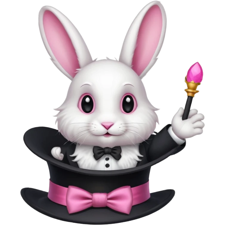 Pulling out Magic rabbit out of a hat rabbit out of a hat emoji