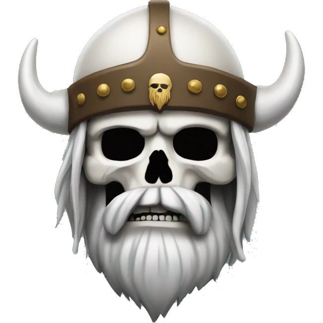 Viking skull and beard  emoji