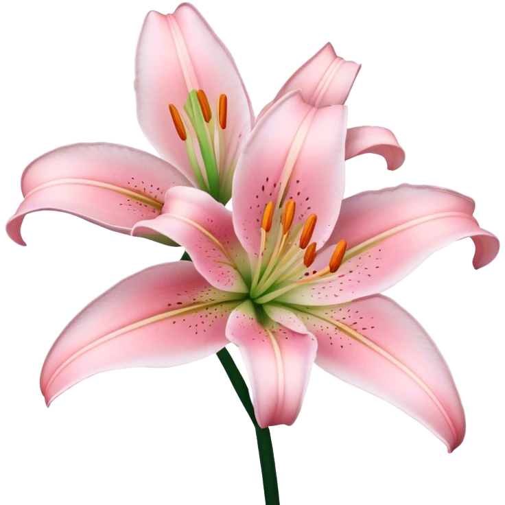 two Light pink lilly  emoji