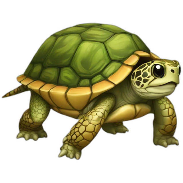 Tortue sur tigre emoji