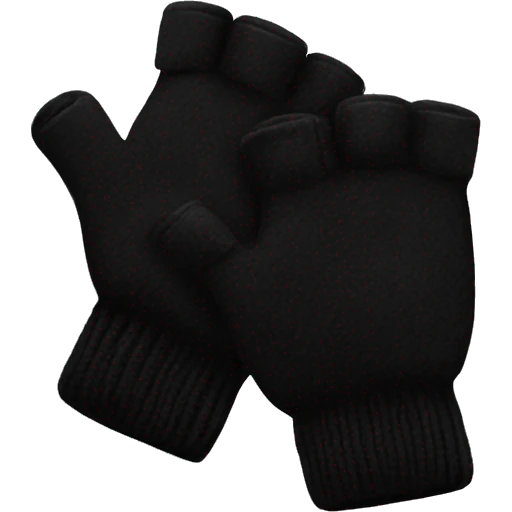 Black fingerless gloves emoji