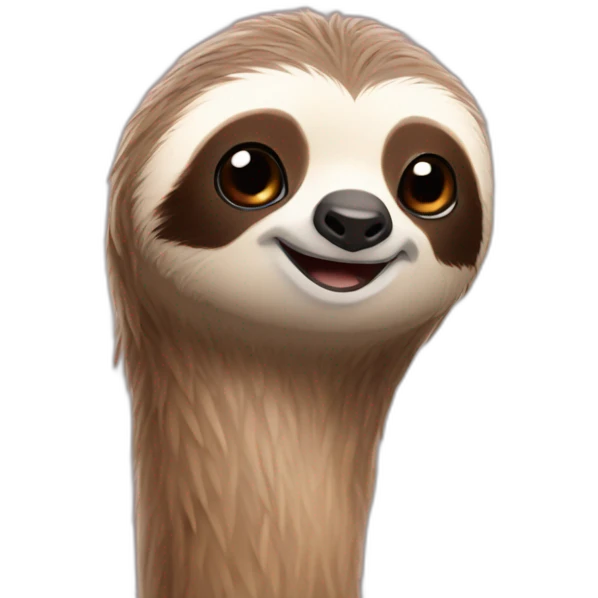 Cute sloth finger  emoji