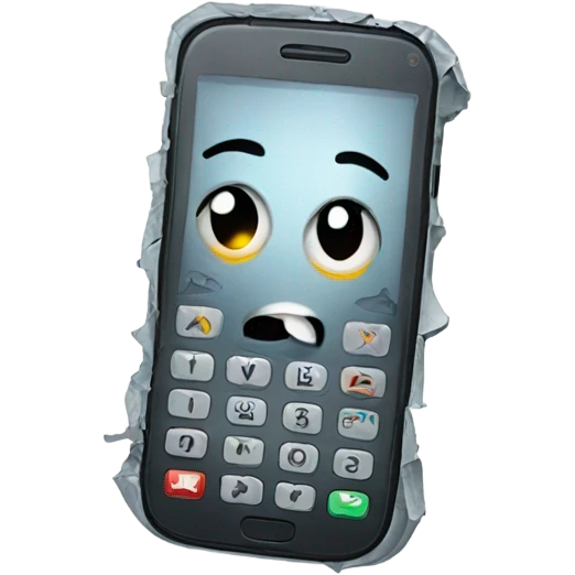Broken phone emoji