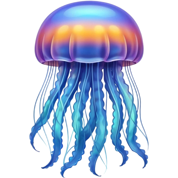 jellyfish with unique design and color but i want a simple one i dont want color orange and blue emoji