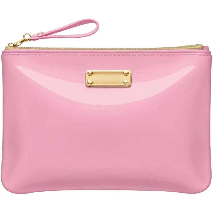 pink stoney clover lane rectangle pouch with shiny gold zipper and a circle zipper puller = pouch should be solid emoji