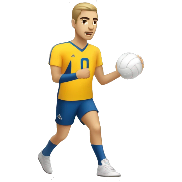 persona en el piso jugando voleibol emoji