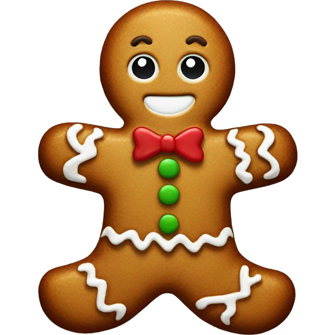 Gingerbread man emoji