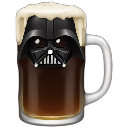 Dark vador drink beer emoji