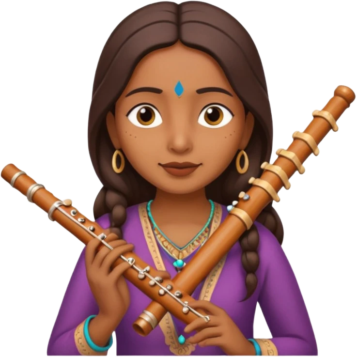 Flute indian women emoji