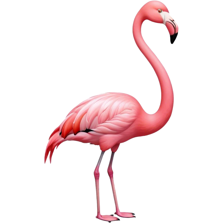Pink flamingo standing emoji