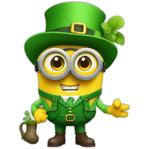 Minions sur un Leprechaun emoji