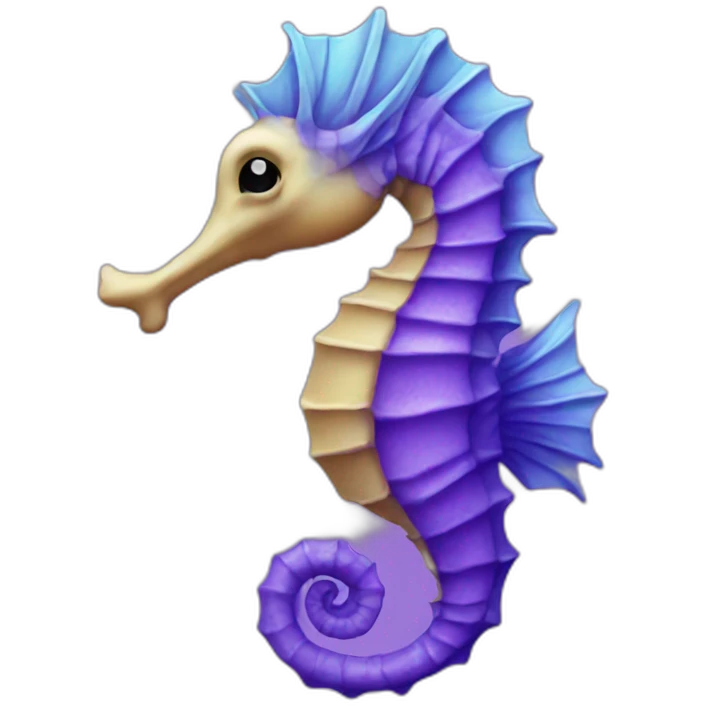 Seahorse purple emoji