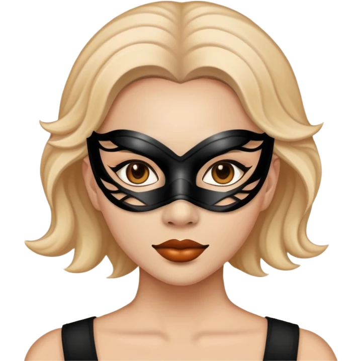 Woman with mas emoji