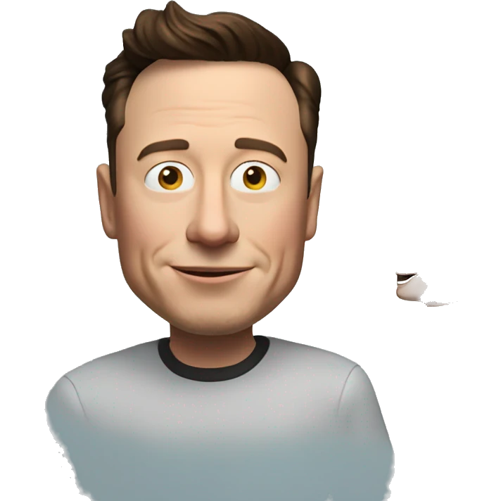 3D pixar style Elon musk emoji