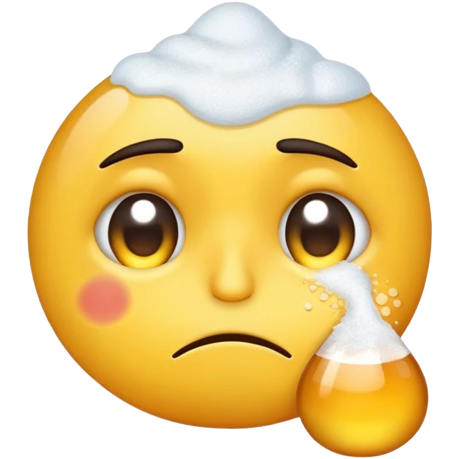 Emoji with tired eyes sniffing salt emoji