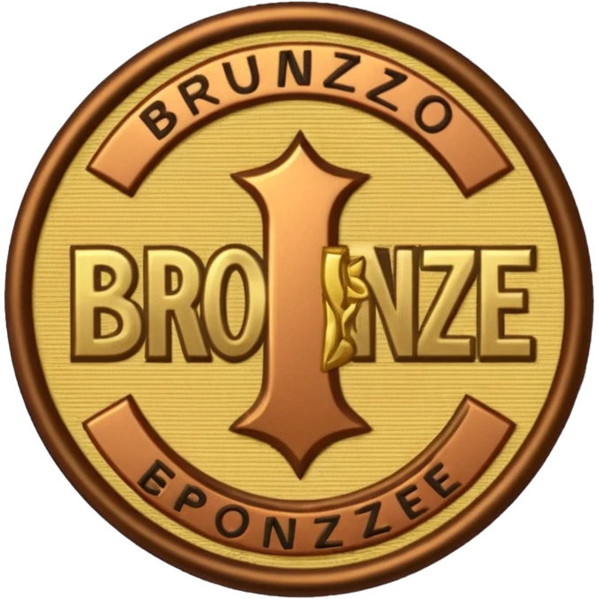 An embroidered patch with the word "BRONZE" on it emoji